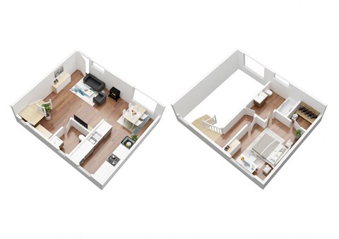 1 Bedroom Mariposa Townhouse.